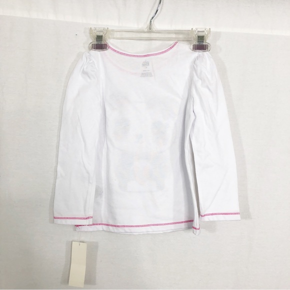 NEW Kids Headquarters Girls Panda Top, Size 4T, White - Picture 2 of 4